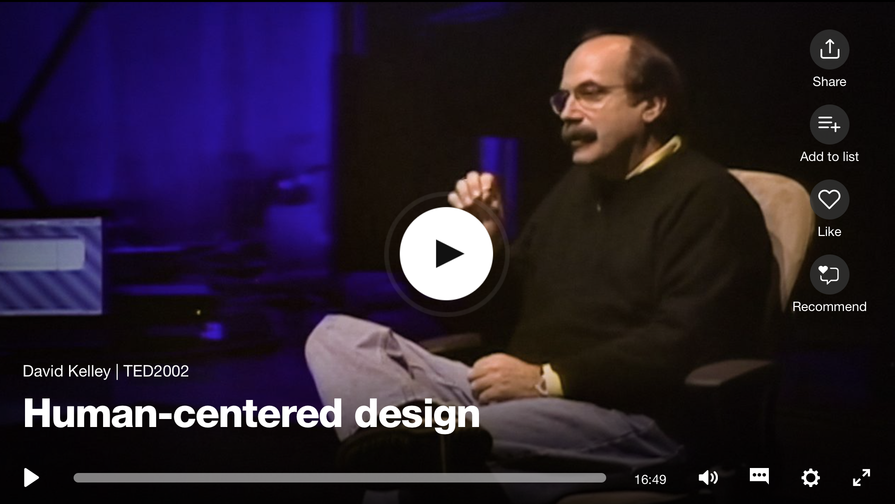 Thumbnail of video titled Human Centered Design